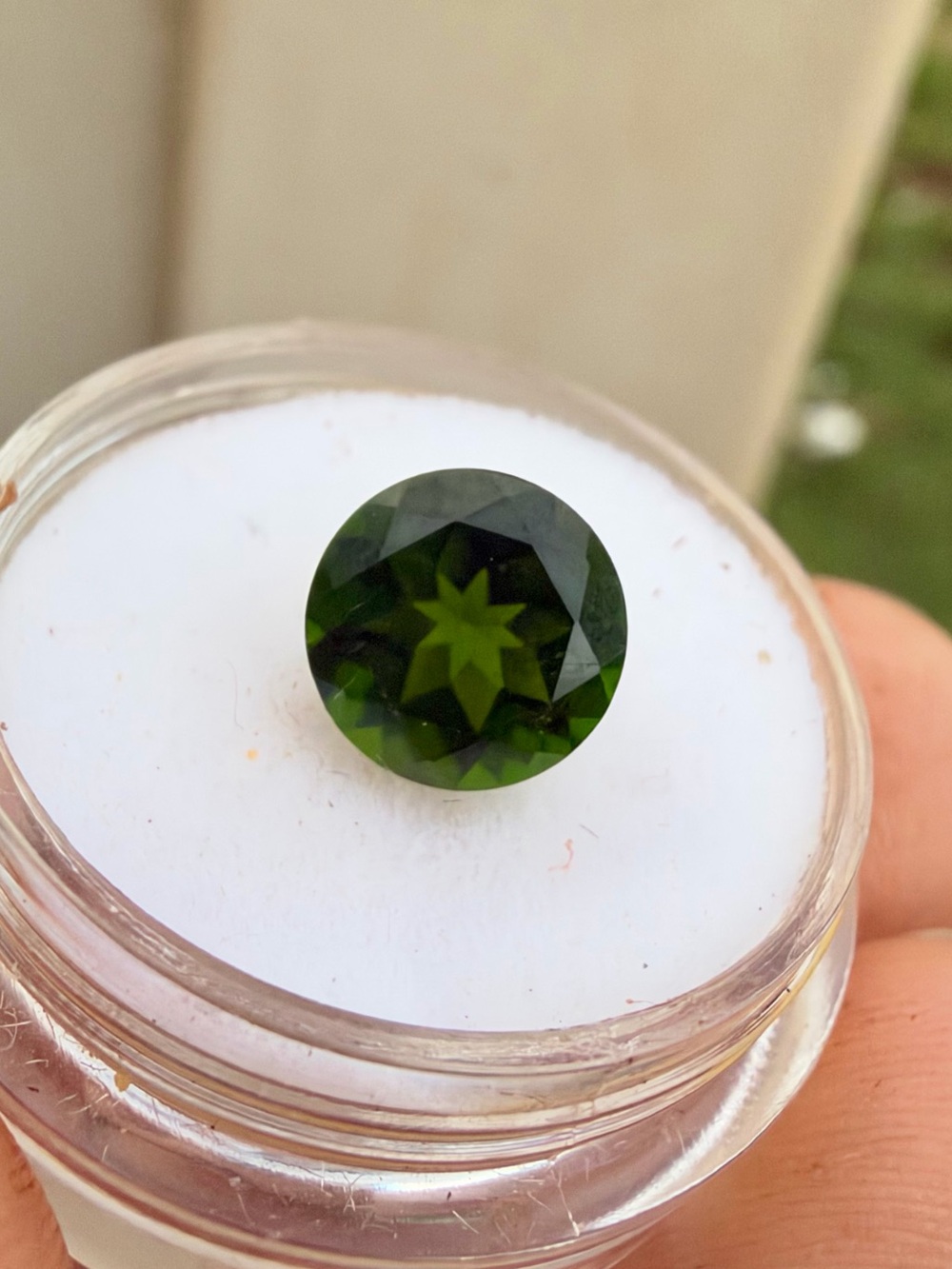 2.5ctw custom picked genuine green tourmaline looose in gem jar! Nice!